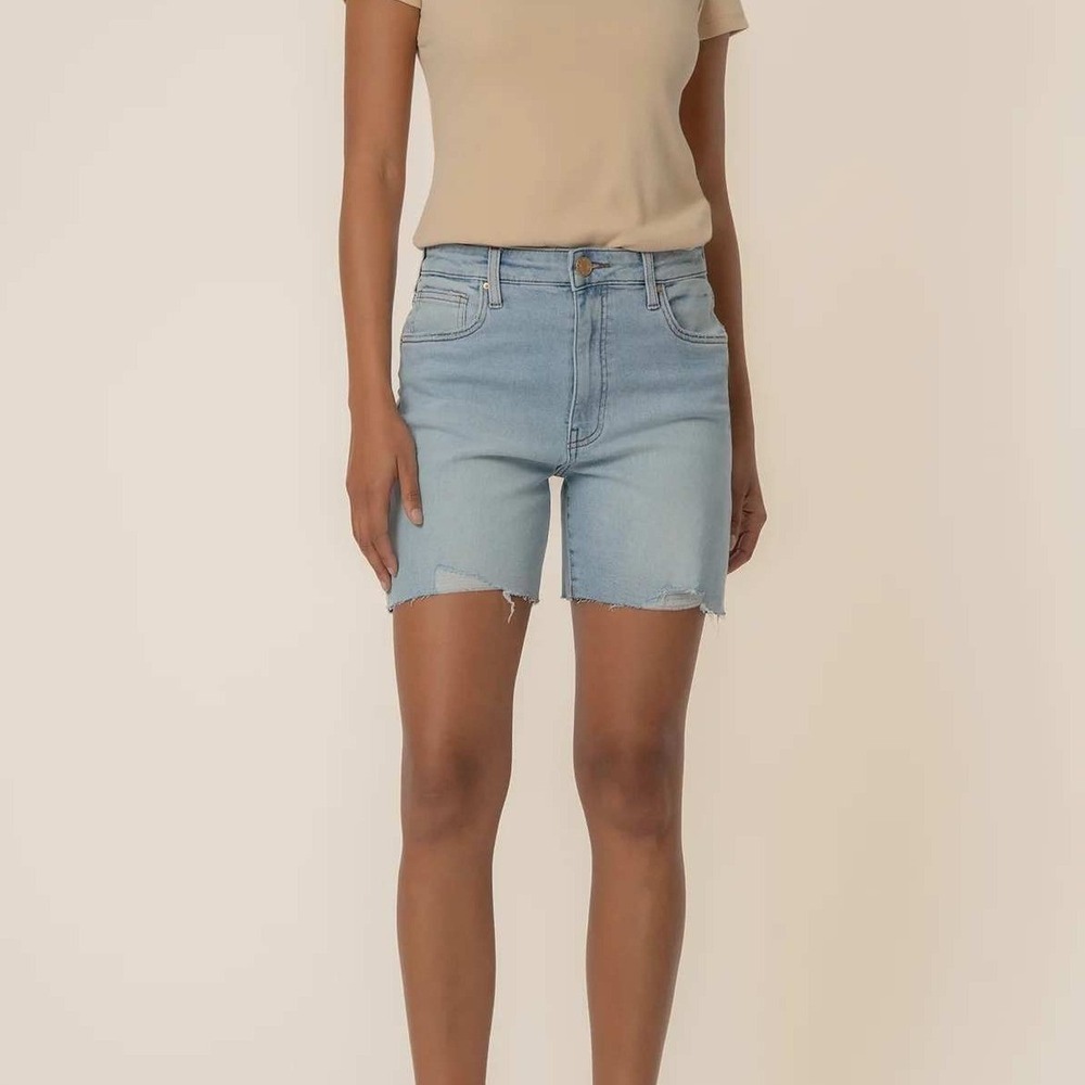 Kut From The Kloth Jenny High Rise Shorts Light Blue Size 6 New With‎ Tags